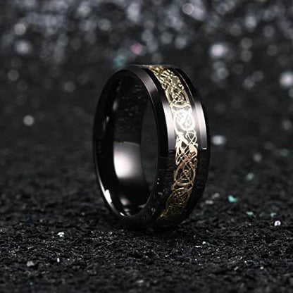Steel Dragon Band Ring