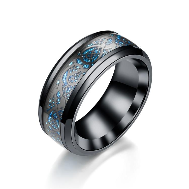 Steel Dragon Band Ring