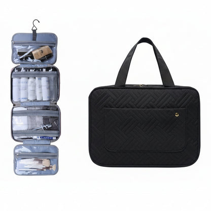TRAVELTIDY | Portable 4-Section Makeup & Toiletries Bag