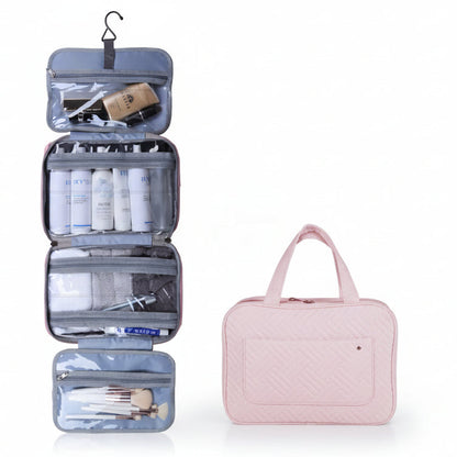TRAVELTIDY | Portable 4-Section Makeup & Toiletries Bag