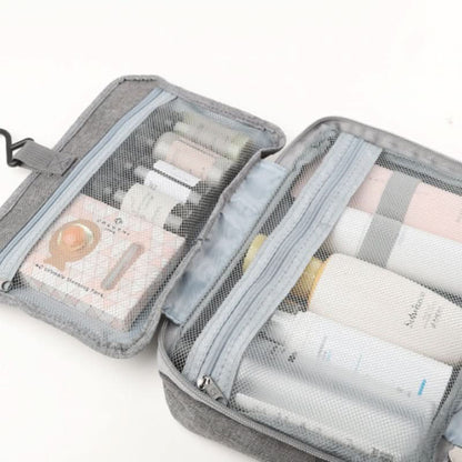 TRAVELTIDY | Portable 4-Section Makeup & Toiletries Bag
