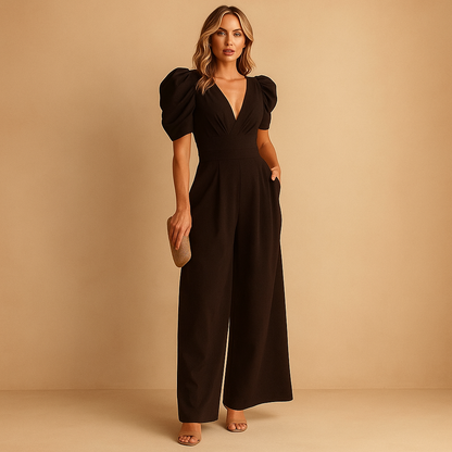 Trendy V-Neck Jumpsuit