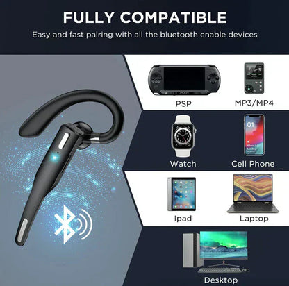 Wireless Earpiece with Noise Cancelling Mic - Bluetooth 5.1