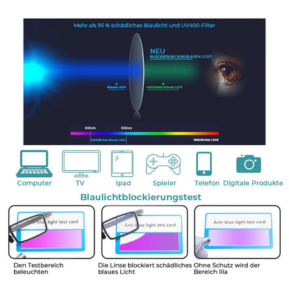 Ultra-Light Folding Reading Glasses with Blue Light Protection