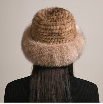 Genuine Mink Fur Hat for Winter Warmth