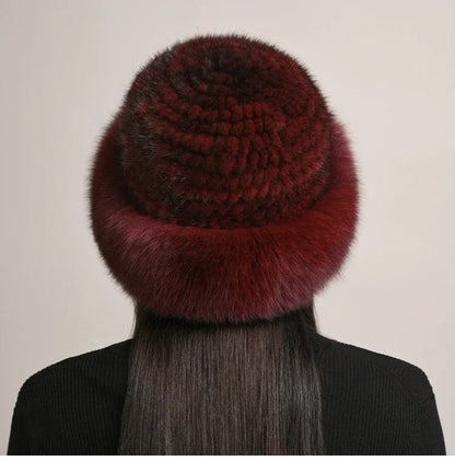 Genuine Mink Fur Hat for Winter Warmth