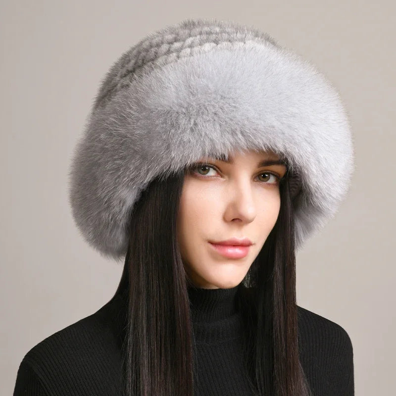 Genuine Mink Fur Hat for Winter Warmth