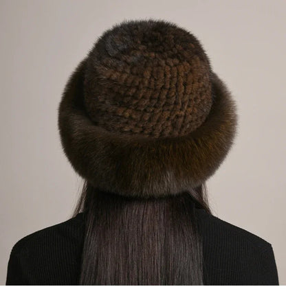 Vellara Mink Fur Hat Luxe Winter Accessory for Cozy Warmth