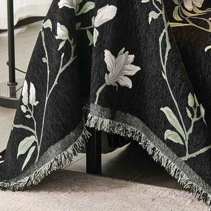 Floral Chenille Sofa Slipcover - Vintage Style