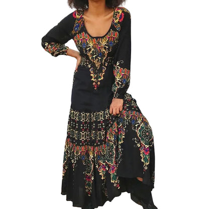 Boho Print Maxi Dress for Women