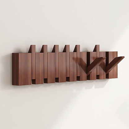 Wooden Wall Hooks for Jackets - Foldable & Handmade