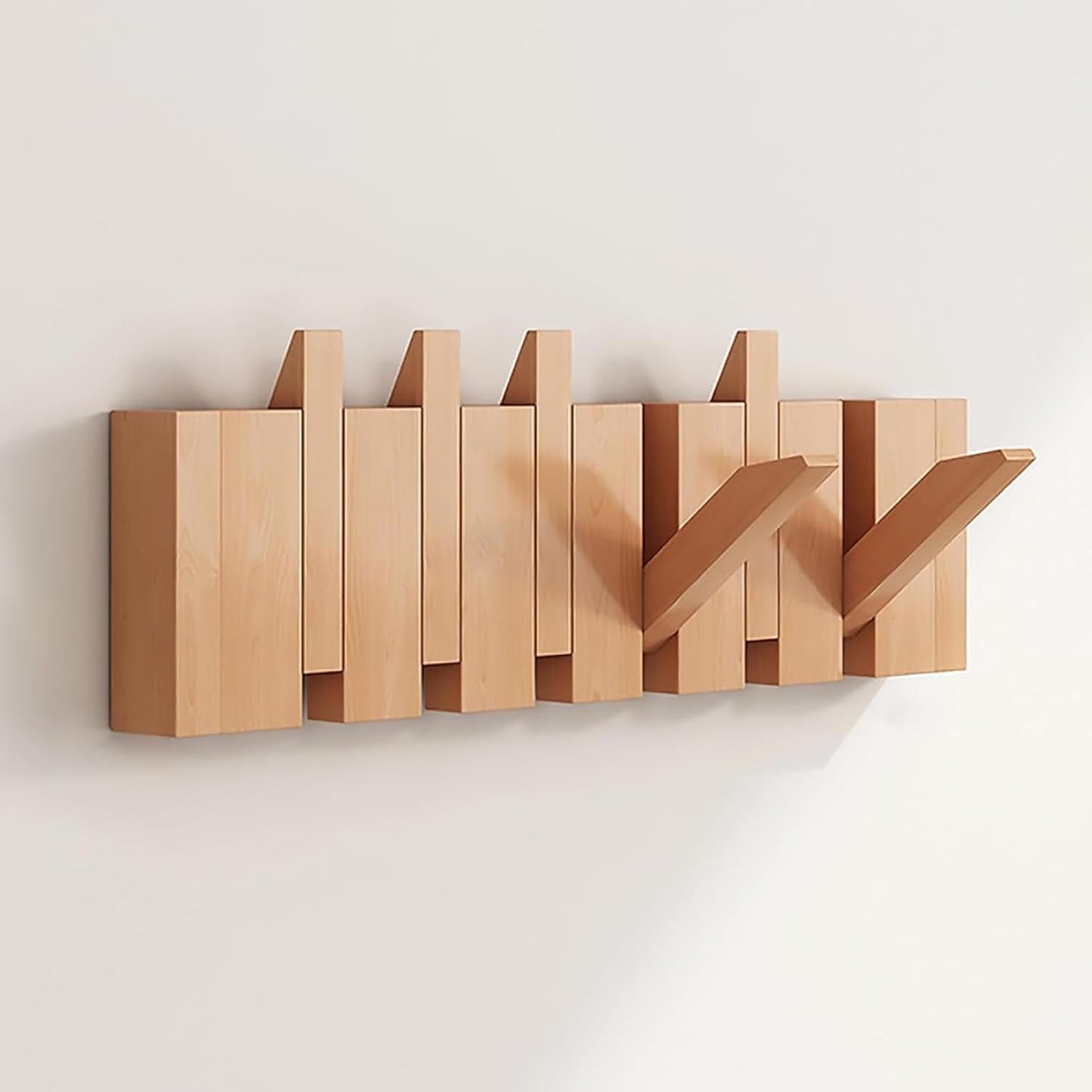 Wooden Wall Hooks for Jackets - Foldable & Handmade