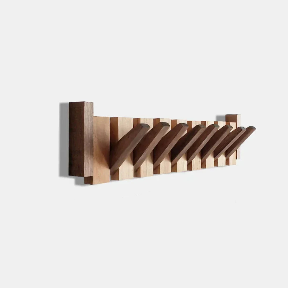 Wooden Wall Hooks for Jackets - Foldable & Handmade