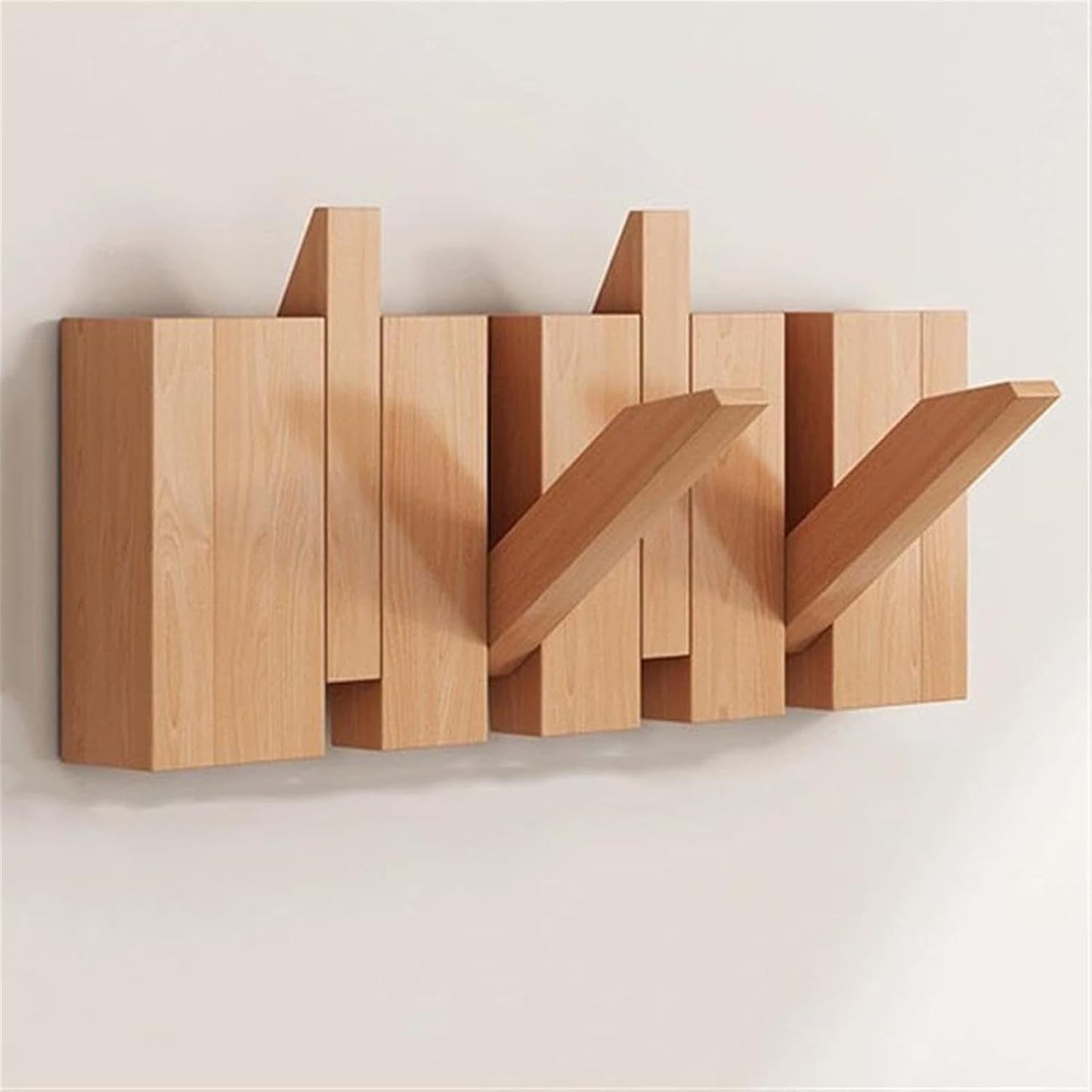Wooden Wall Hooks for Jackets - Foldable & Handmade