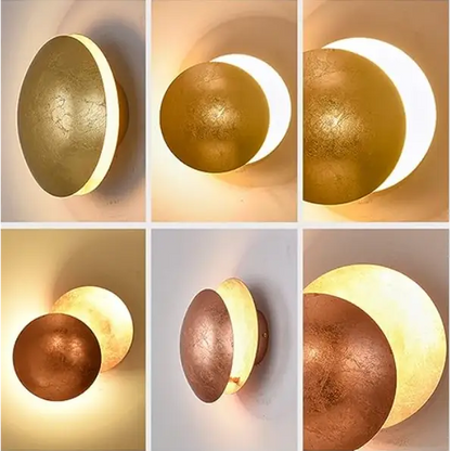 Wall Sconce - Modern Scandinavian Art in the Shape of an Eclipse.