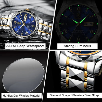 Waterproof Luxury Men's Watch from Top Brand with Luminous Function