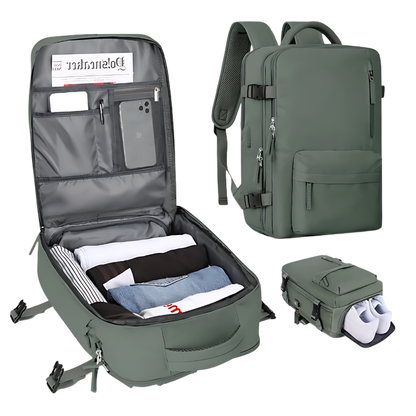Waterproof Travel Backpack with Integrated USB Charger
