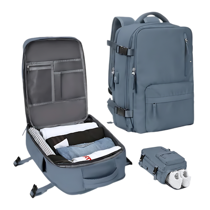 Waterproof Travel Backpack with Integrated USB Charger