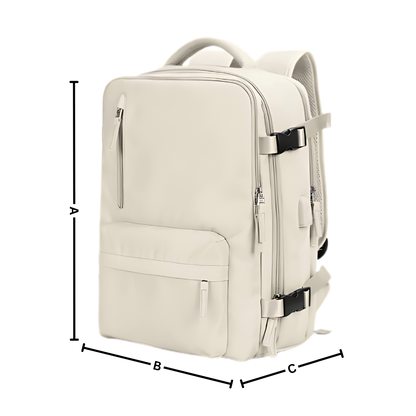 Waterproof Travel Backpack with Integrated USB Charger