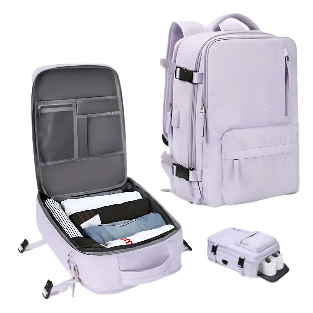 Waterproof Travel Backpack with Integrated USB Charger