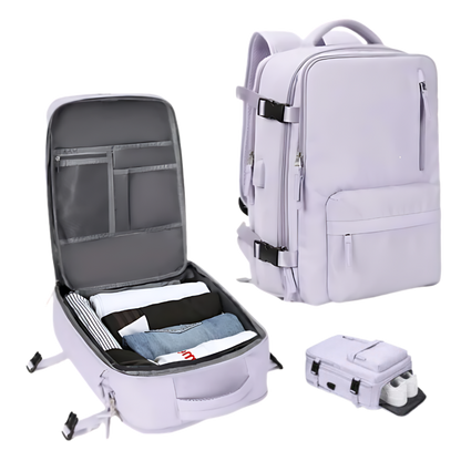 Waterproof Travel Backpack with Integrated USB Charger