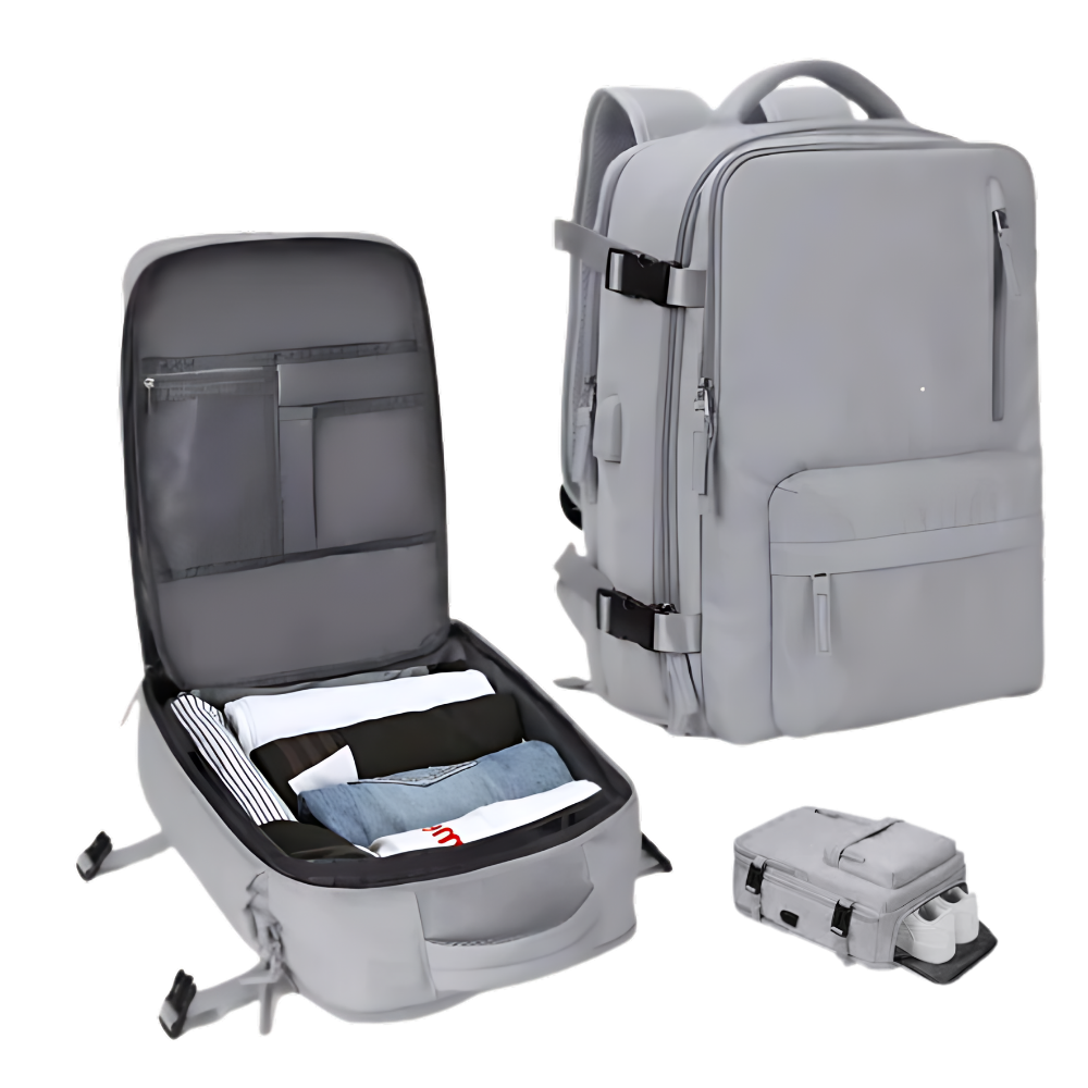 Waterproof Travel Backpack with Integrated USB Charger