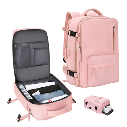 Waterproof Travel Backpack with Integrated USB Charger