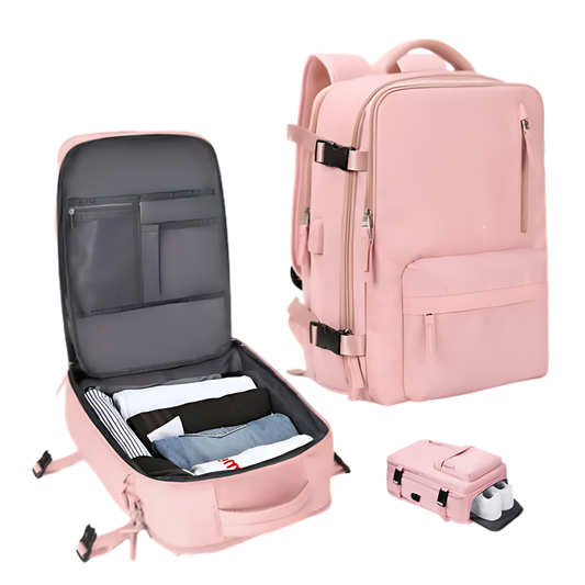 Waterproof Travel Backpack with Integrated USB Charger