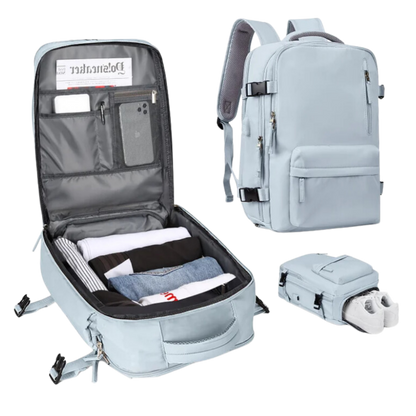 Waterproof Travel Backpack with Integrated USB Charger