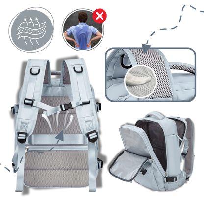 Waterproof Travel Backpack with Integrated USB Charger