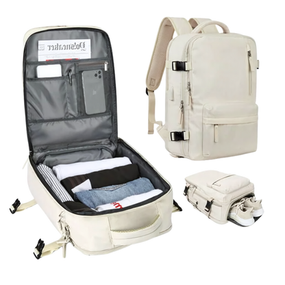 Waterproof Travel Backpack with Integrated USB Charger