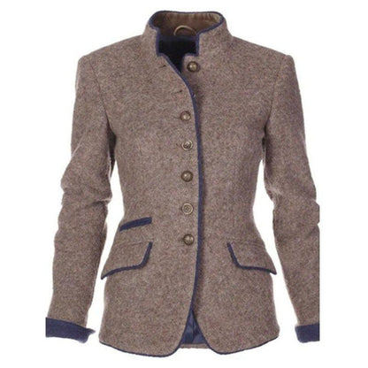 Women's Buttoned Long Sleeve Jacket