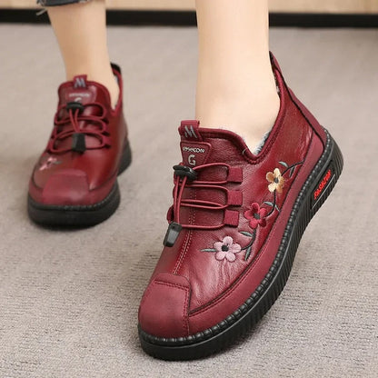 Women's Casual Shoes with Floral Embellishment