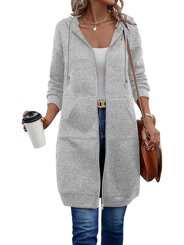 Women's – relaxed zip-up fleece hoodie