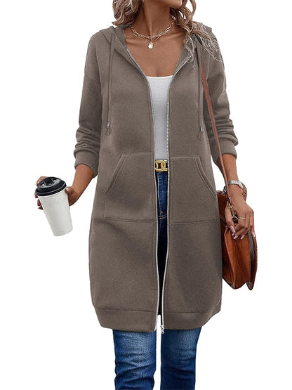 Women's – relaxed zip-up fleece hoodie