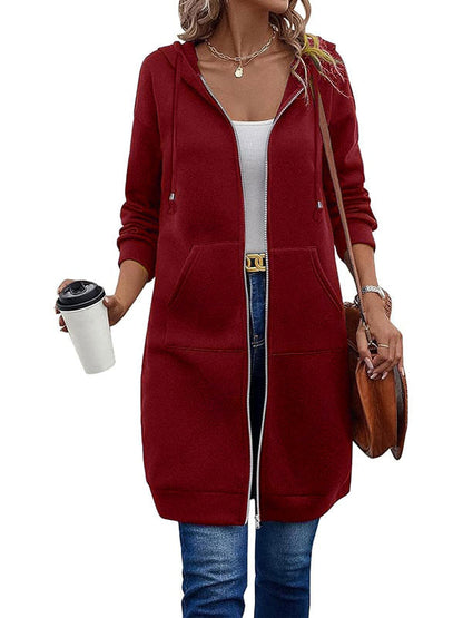 Women's – relaxed zip-up fleece hoodie