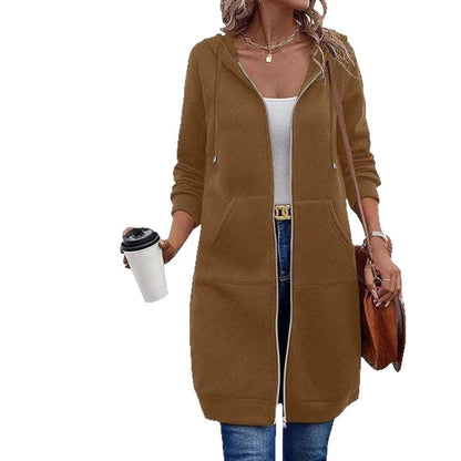 Women's – relaxed zip-up fleece hoodie