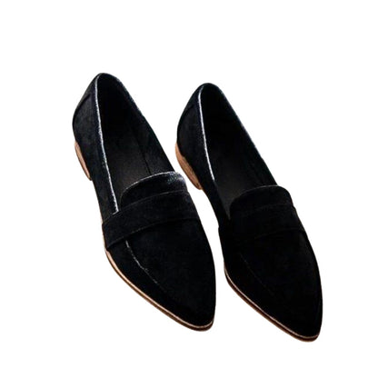 Women's Pointed Toe Suede Slip-On Flats