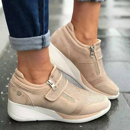 Women's Zip Platform Sneakers